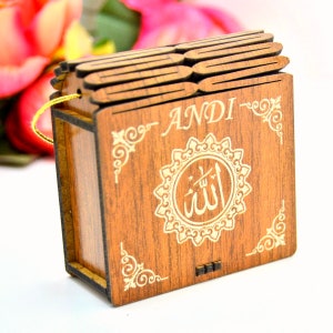 Customized Quran Wooden Case Auto Rear Mirror Hanger, New car Custom Gift For Muslim Friend, Islamic Protection, Religious Automobile Decor
