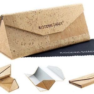 Faltbares Brillen Etui aus Kork - für Lesebrillen & Sonnenbrillen aller Größe geeignet