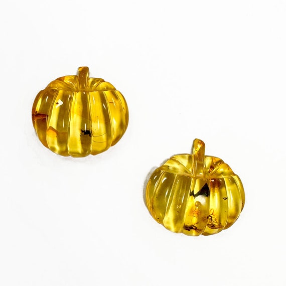 Baltic Amber Multicolored Ribbed Earrings Baltic Amber Multicolored Ribbed Earrings