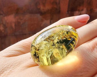 Natural Baltic Amber "Earth stone" Green Color, Free Shape Flat Bottom Cabochons, Various Sizes.