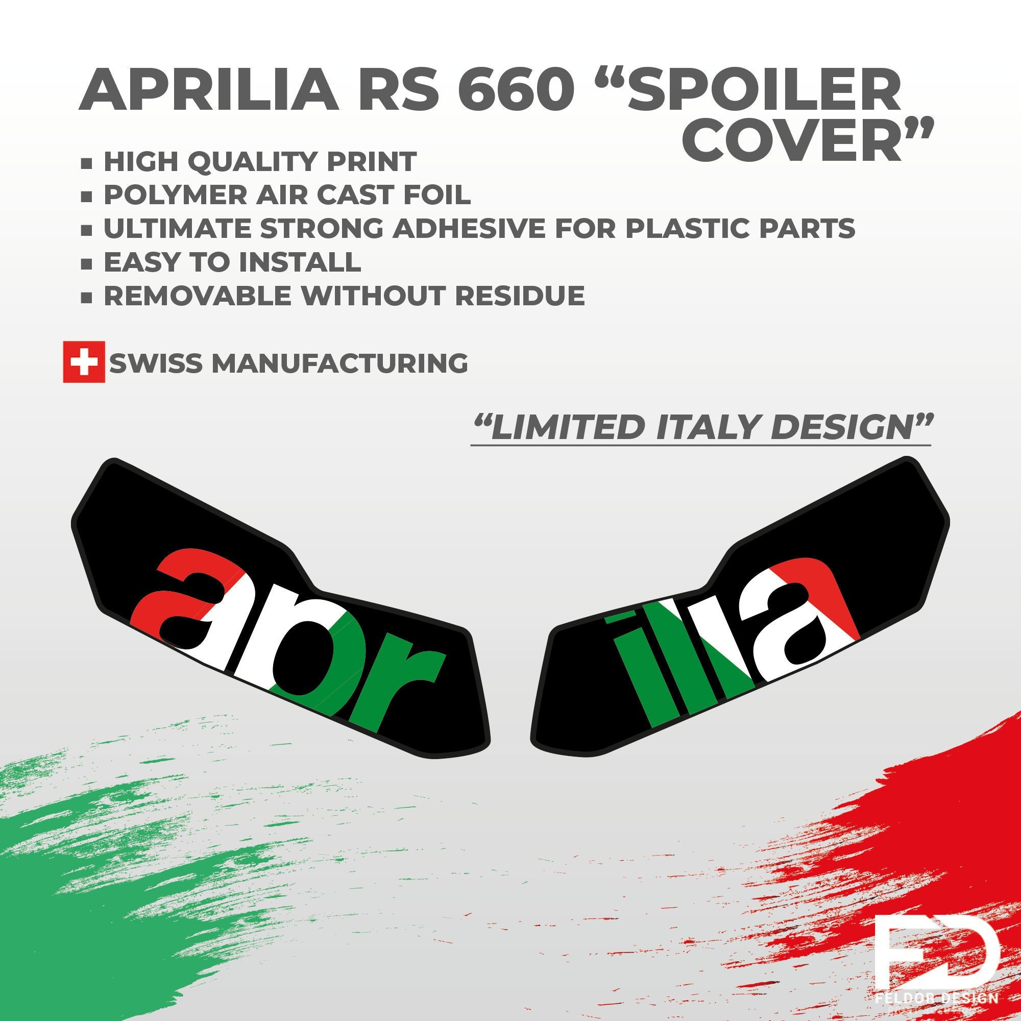 Dekor Aprilia Racing Aufkleber, links, 2H000939 für Aprilia RSV4 RR RF 1000  ccm Bj. 2015 - 2019 | Heavy Tuned: Günstige Preise für Rollerteile