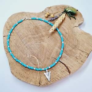 Namata silver and turquoise choker necklace
