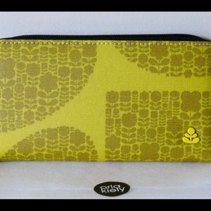 Orla Kiely Seltene Gelbe Blumen-Block-Garten Vergissmeinnicht-Geldbeutel-Mappe / Nicht-Beutel / Weltweit kostenloser Versand