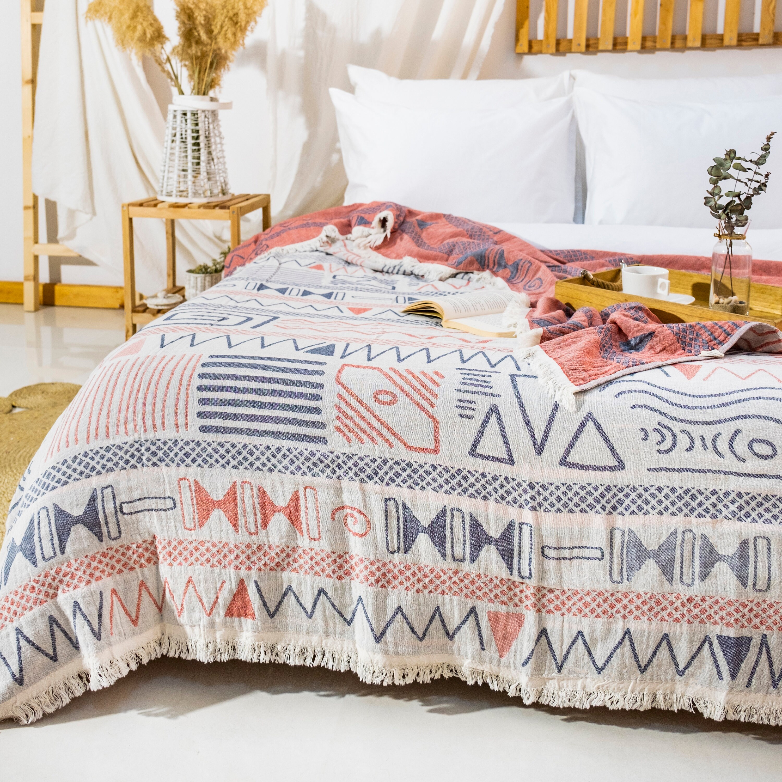 Boho Blanket King Size Etsy