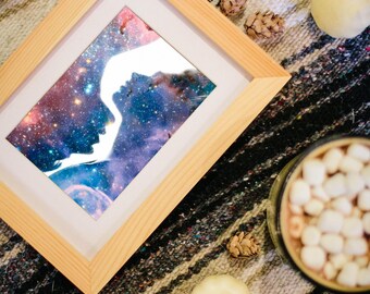 Anime Stars Galaxy AI Digital Print, Modern Wall Art (Digital Download)