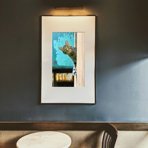 Peeking Cat Digital Print, Funny Wall Art (Digital Download) image 3