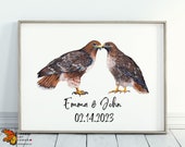 Personalized Hawk Couples Print