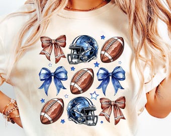 Fotbollsmamma T-shirt, rolig matchdag Coquette Rosett-tröja