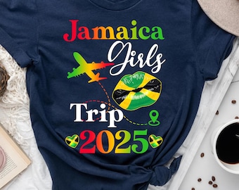 Jamaica Girls Trip 2025 T-Shirt, Friends Vacation Tee
