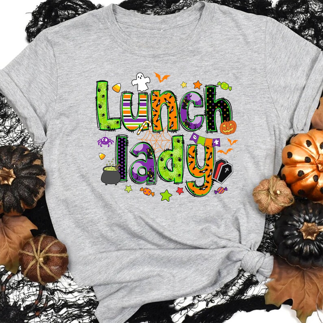 Happy Halloween Lunch Lady Shirt, Funny Lunch Lady Halloween Shirt