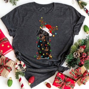 Christmas Dachshund Lights Shirt, Funny Dachshund Christmas Shirt, Dachshund Xmas Gift, Dachshund Lover Shirt Gift For Dog Lover
