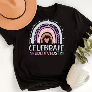 Celebrate Neurodiversity Mental Health Autism Awareness T-Shirt, Autism Rainbow Shirt, Autism Awareness Shirt, Autism Tshirt, Autism Gift