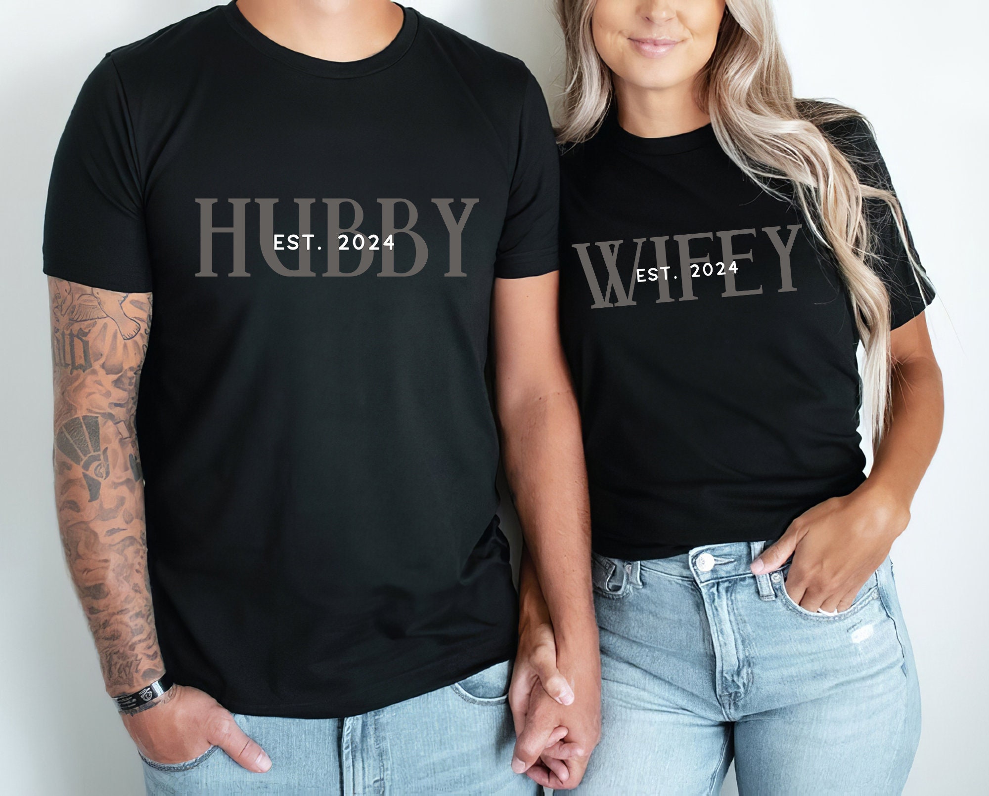 Hubby Est. 2022 Per Coppie Anniversario Di Matrimonio Luna Di - Foto 7