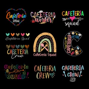 Cafeteria Crew Png Bundle, Cafeteria Squad Png, Cafeteria Sublimation Design, Cafeteria Worker Crew Gift, Lunch Lady Gift, School Cafeteria