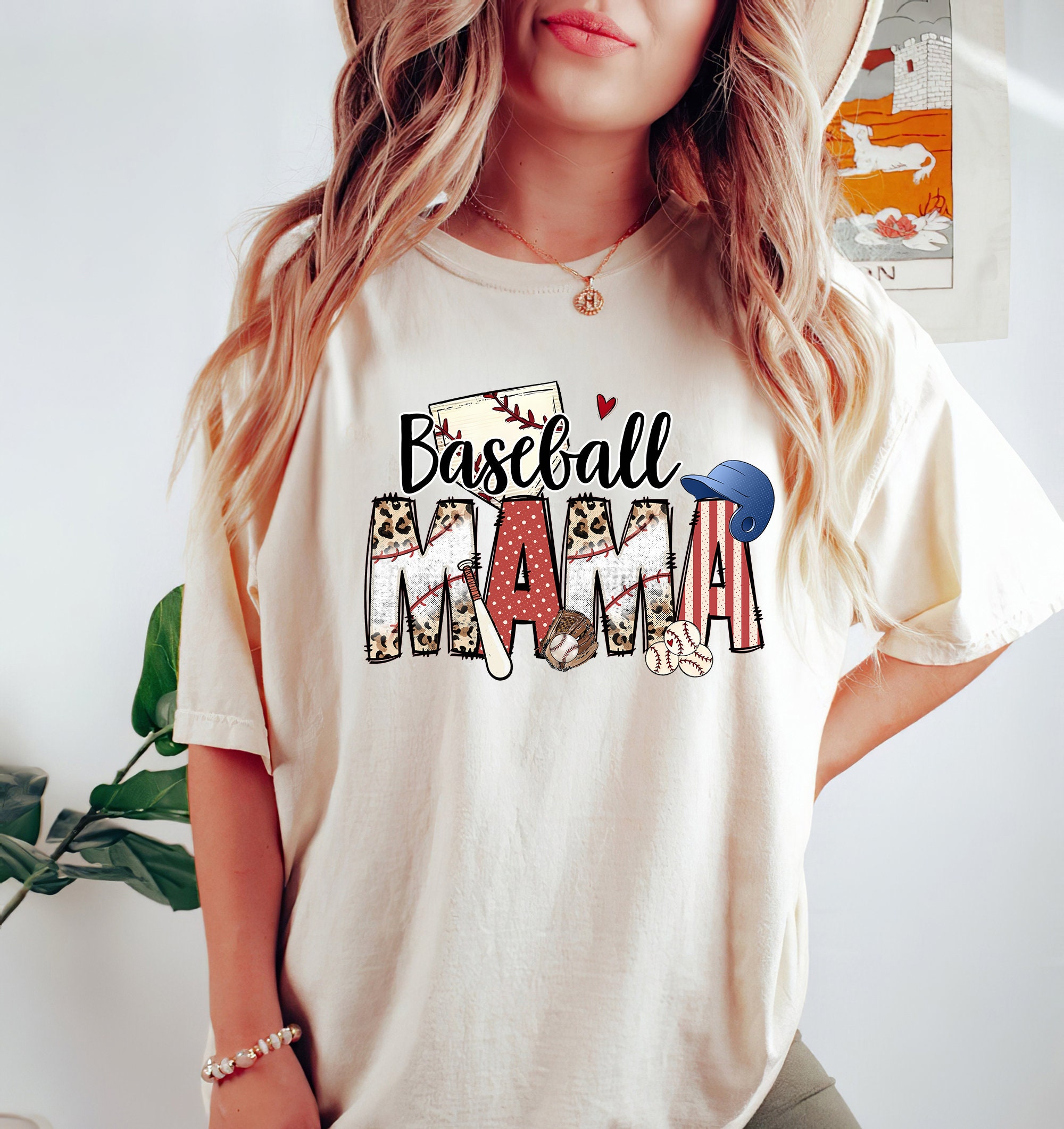 Baseball Mama Cotton Tee, Sports Mom Shirt - Etsy