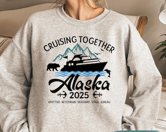 Sudadera con capucha para cruceros por Alaska 2025, camiseta para vacaciones en crucero