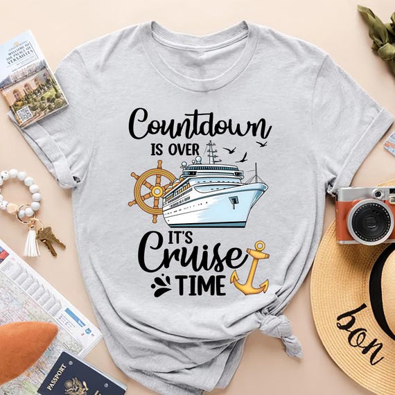 Countdown Cruise Time T-shirt, Cruising Family Vacation Shirt - Etsy