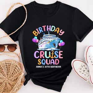 Birthday Cruise Squad T-Shirt, Custom 50th Birthday Cruise Squad Shirt, Cruising Birthday Trip, Vacation Cruising Tee