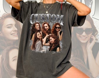 Camiseta personalizada de novia, foto de cara de novia, camisetas vintage con foto personalizada, personaliza tu imagen, camisa personalizada con foto de niño novio