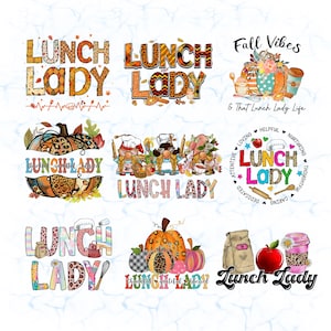 Lunch Lady Fall Vibes PNG Bundle, Lunch Lady Bundle Png, Cafeteria Worker PNG, Lunch Squad PNG, One Thankful Lunch Lady Png
