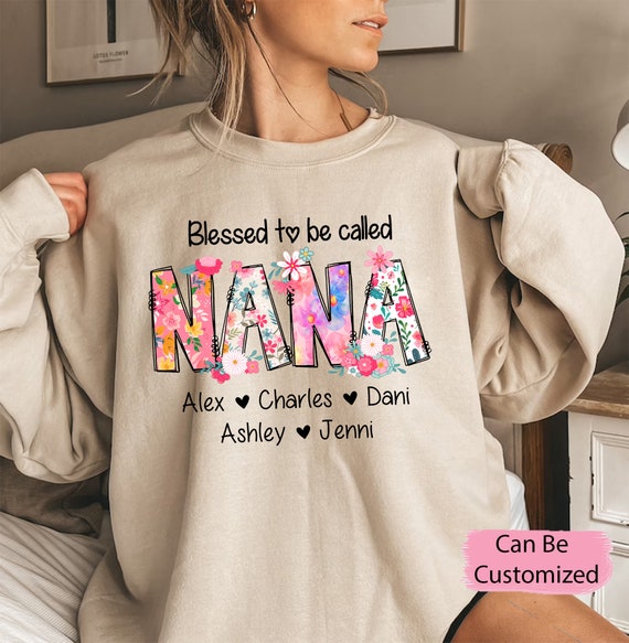 Blessed To Be Called Nana T-Shirt Floral Grandma Shirt Blessed To Be Called Nana T-Shirt Floral Grandma Shirt