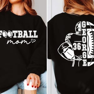 Football Mom Shirt, Custom Football Mom Sweatshirt, Your Name Football Shirt, Football Shirt, Game Day Shirt, Football Season Shirt