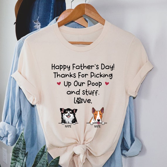 Personalized Dog Dad Shirt, Father's Day Gift, Custom Pet Names - Etsy
