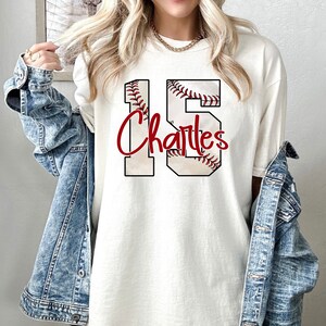 Custom Baseball Shirt, Women&#39;s Custom Baseball Sweatshirt, Personalized Baseball Mom Shirt, Custom Baseball Player Gifts