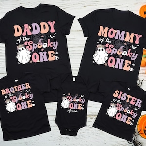 Personalized Halloween Birthday Shirt, Family Halloween Birthday Shirt, Family of The Spooky One Retro Halloween, Ghost 1st Birthday