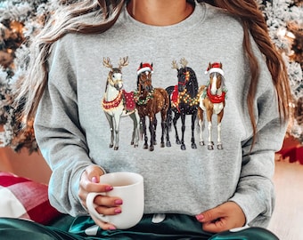 Horse Christmas Sweater, Funny Horse Christmas Shirt, Christmas Horse Shirt, Gift For Horse Lover