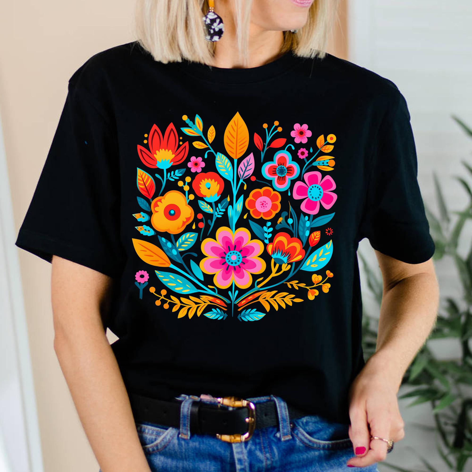 Mexican Floral T-shirt, Cinco De Mayo Shirt, Flower Lover Gift - Etsy