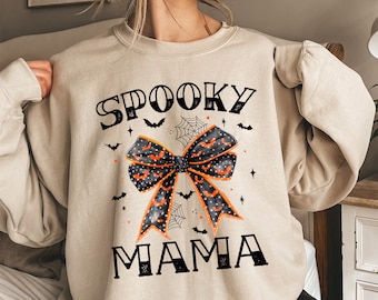 Sudadera de Halloween de Spooky Mama, camisa retro coqueta