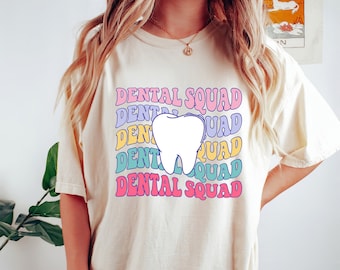 Zahnarzt Squad Baumwolle T-Shirt, Zahnarzt Geschenk