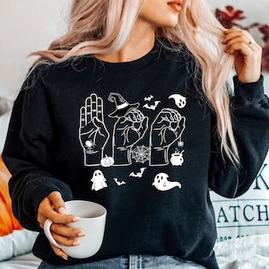 Boo Hand Sign Language Halloween ASL Shirt, Deaf Pride Shirt, Sign Language