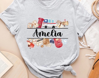 Custom Name Postal Worker Shirt, Mail Carrier Gift