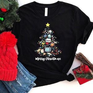 Nurse Christmas Tree Shirt, Nurse Shirt, Nursing Shirt, Nurse Christmas Gift, Christmas Shirt Xmas Gift For  Nurse