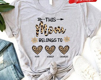 Custom Mom Shirt, Kid's Name, Personalized Mother's Day Gift