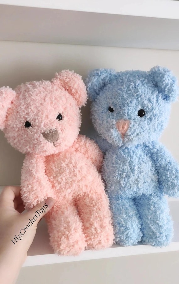 DIY Fluffy Teddy Bear Crochet Kit: Beginner Amigurumi With English