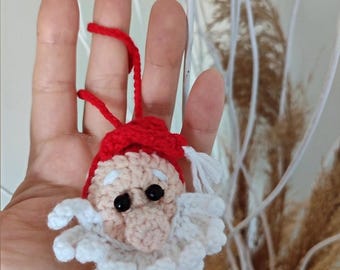 Crochet Santa Ornament Pattern – Amigurumi Christmas Decoration (PDF Digital Download)