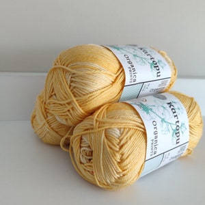 100% Cotton Yarn Crochet for Baby Knitting , Cotton Mercerized Thread, Amigurumi Crochet Yarn , Marbled  Kartopu Organica, Christmas gift