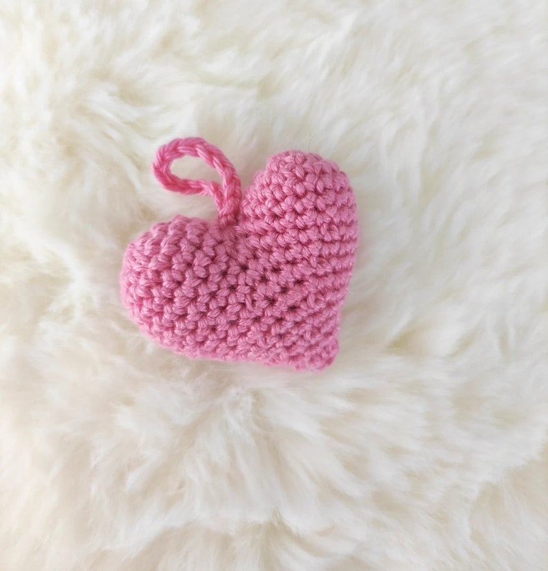 Crochet Heart Christmas Ornament English PATTERN 2 PDF, Amigurumi