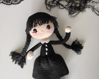 Amigurumi Gothic Doll PDF TUTORİAL ENGLİSH, Amigurumi Beginner Easy to Follow Pattern,Halloween Horror Doll, Baby Shower Gift for New Mother