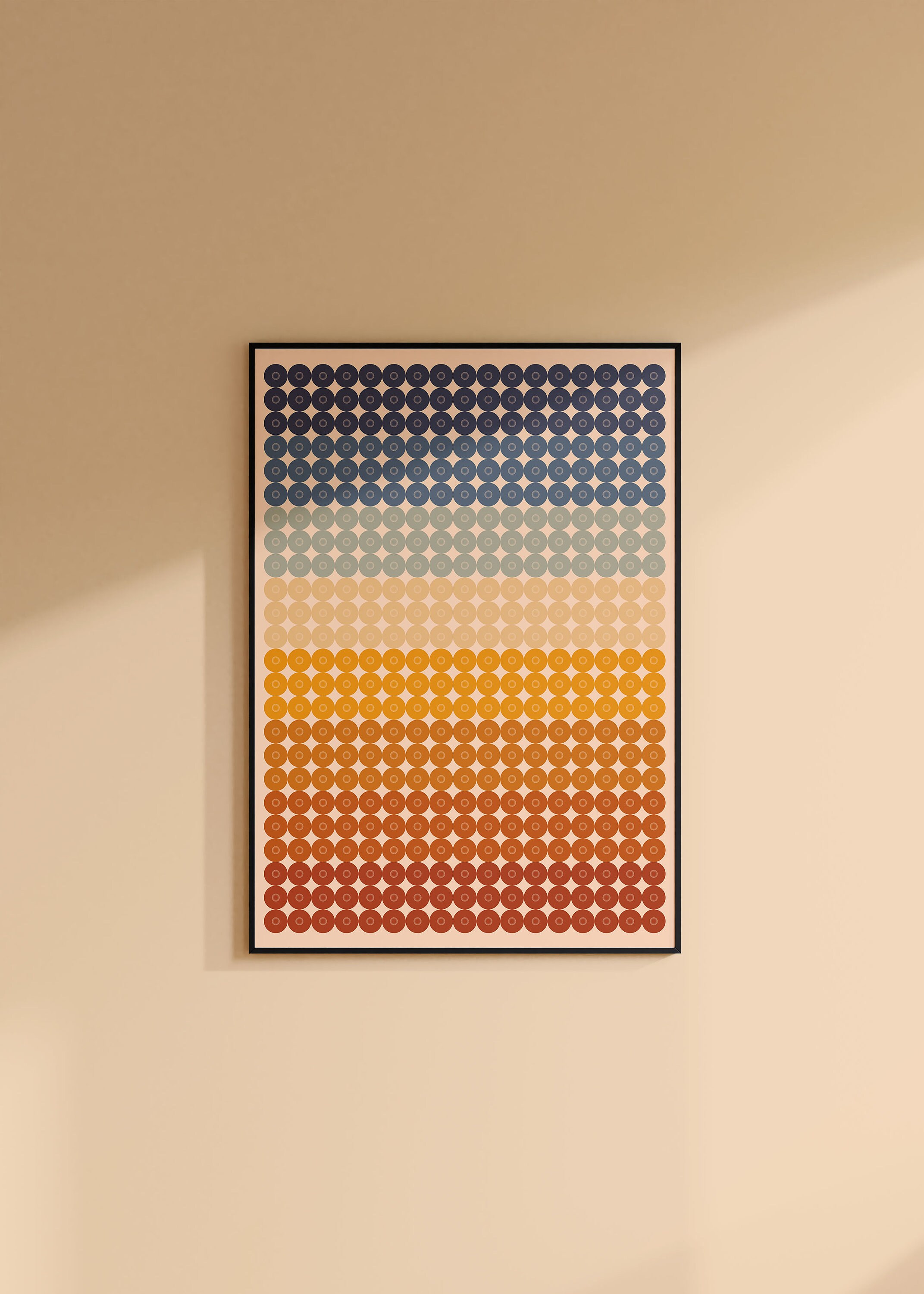 Circle Pattern Print Midcentury Modern Geometric Shapes Abstract Poster ...