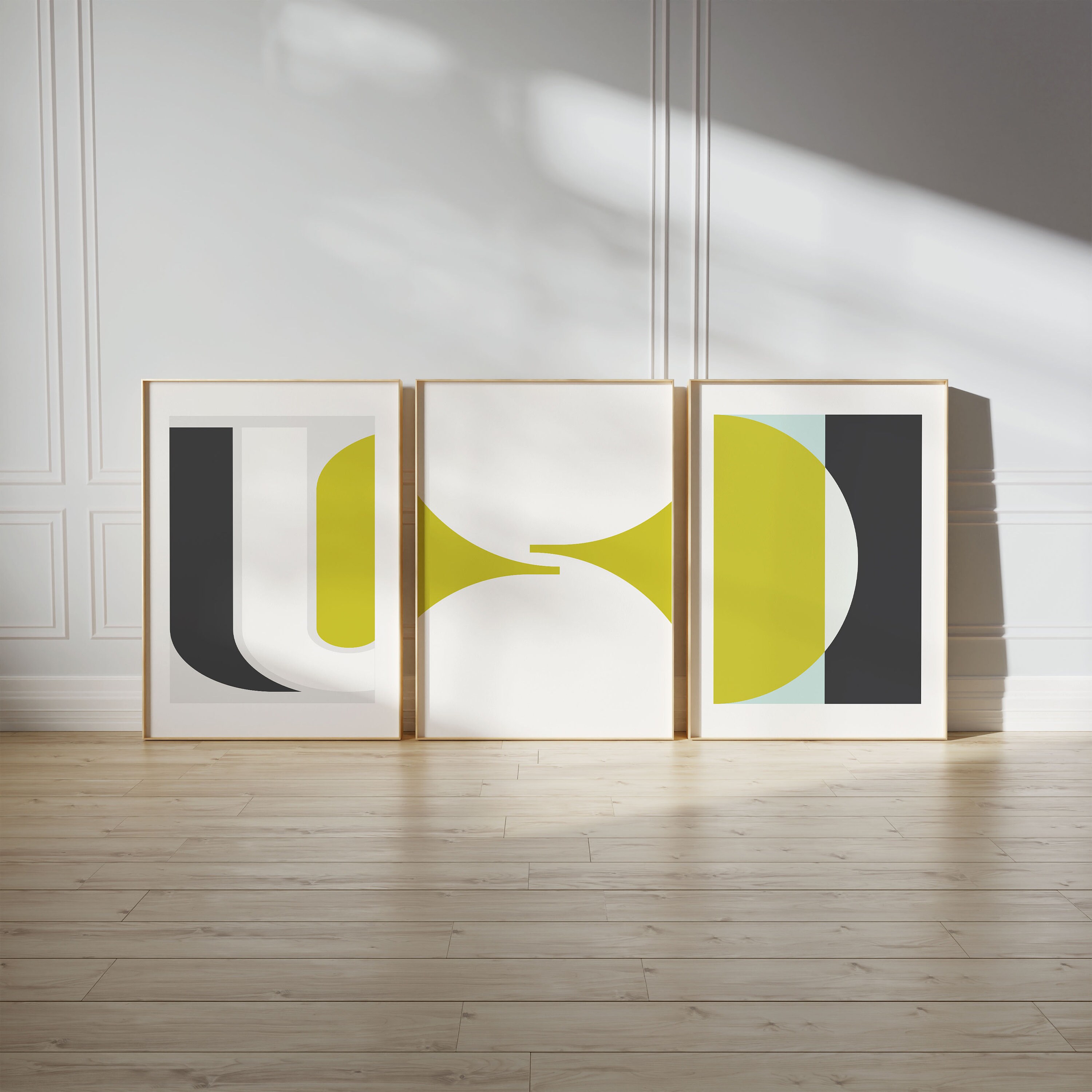 Bauhaus Print Set: Mid Century Modern Gallery Wall Art (digital ...
