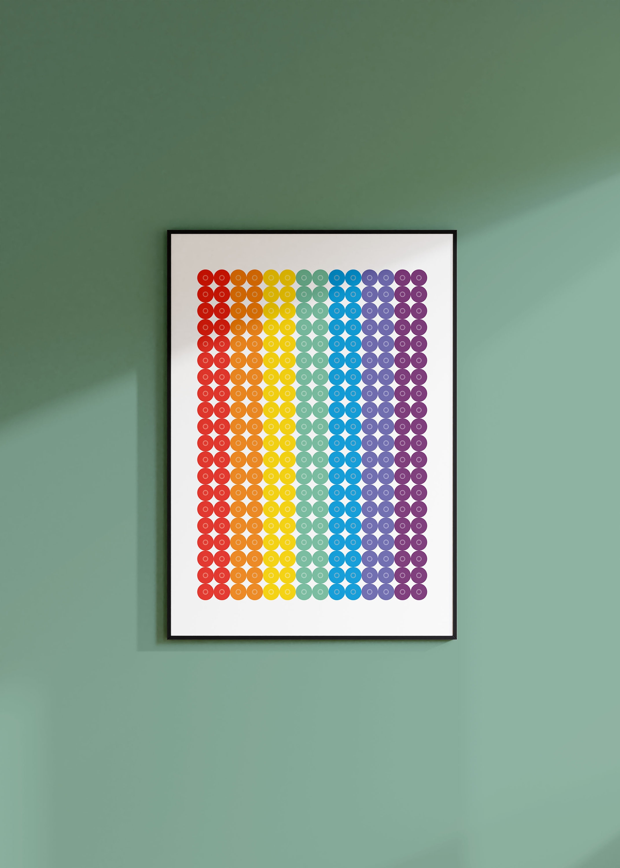 Rainbow Circle Printable Wall Art Rainbow Pride Parade Poster Colorful ...