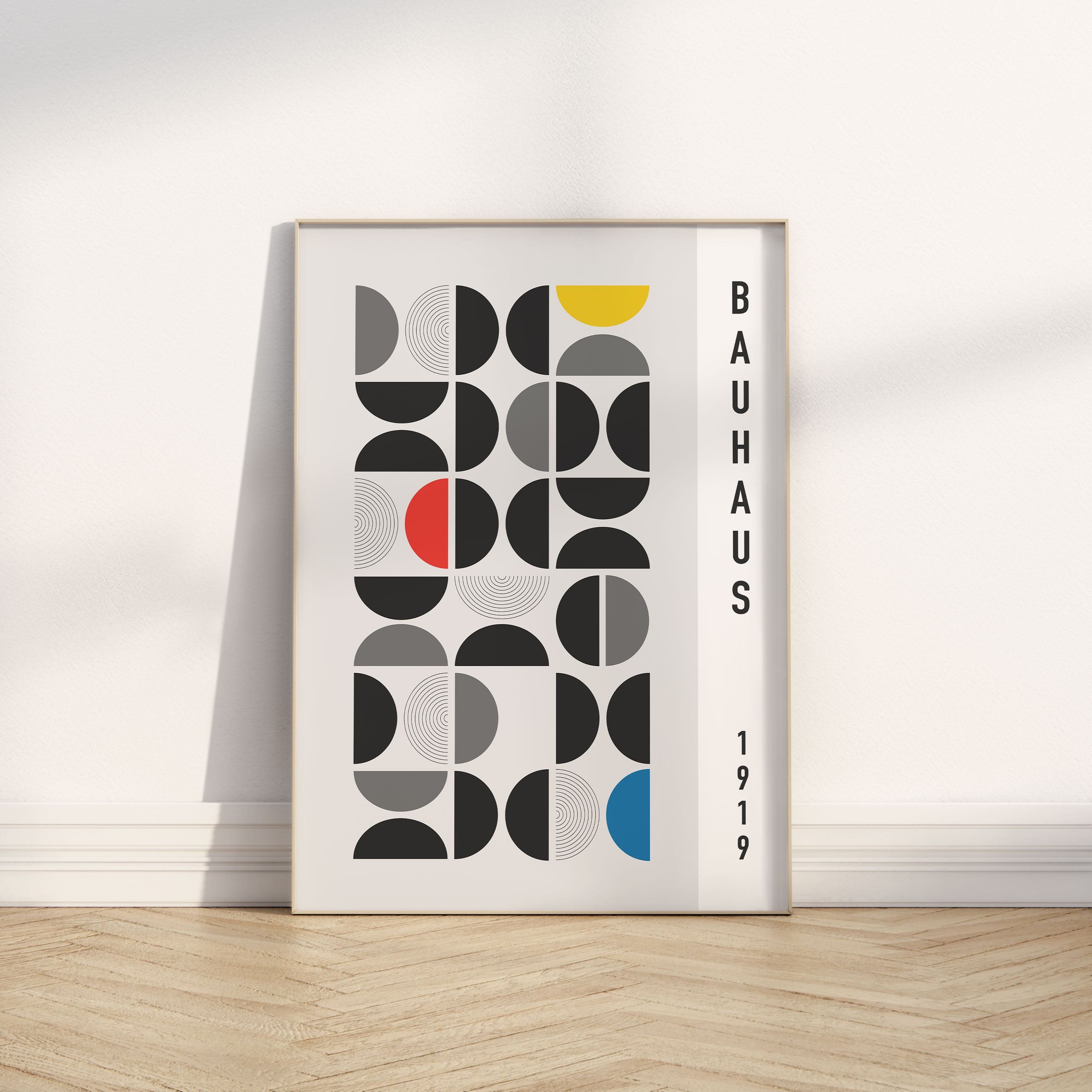Bauhaus Art Print Set: Mid Century Modern Geometric Posters (digital ...