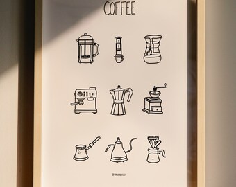 COFFEE illustration A4 print
