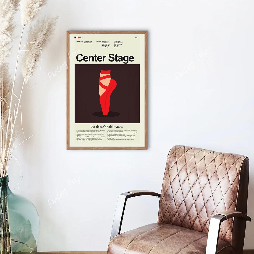 Mid Century Modern Print Poster: Center Stage Inspired Wall - Etsy