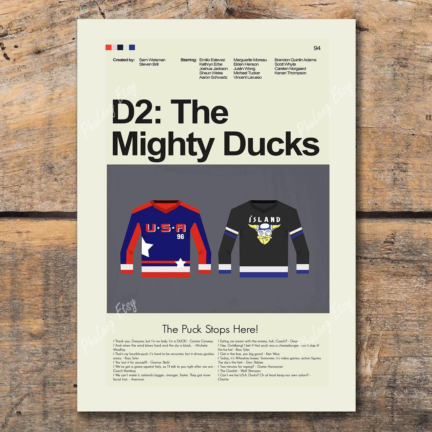 1993-1996 Size 52/2XL Mighty Ducks Jerseyanaheim Ducks 