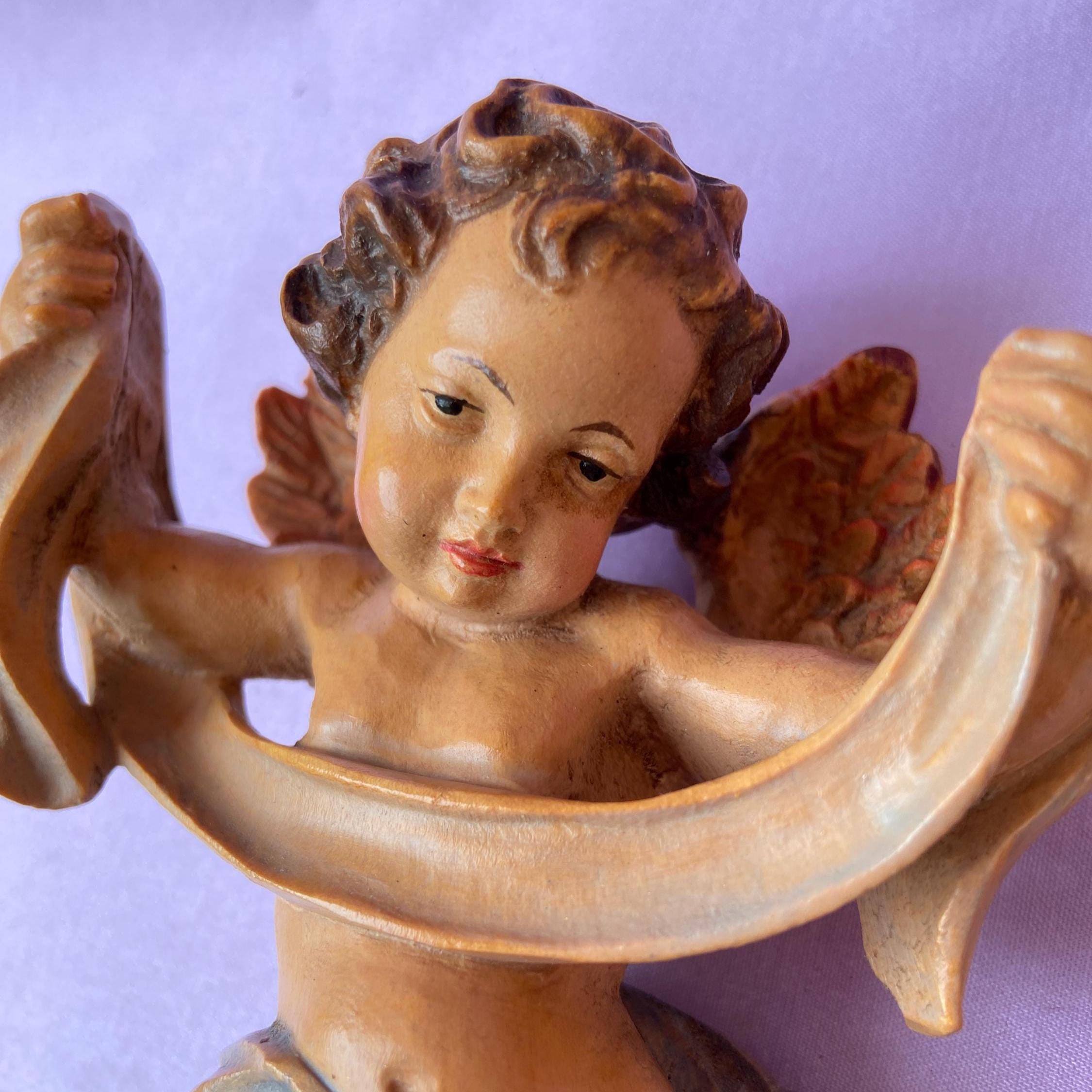 Vintage ANRI Italian Hand Carved and Colored Polycrome Solid